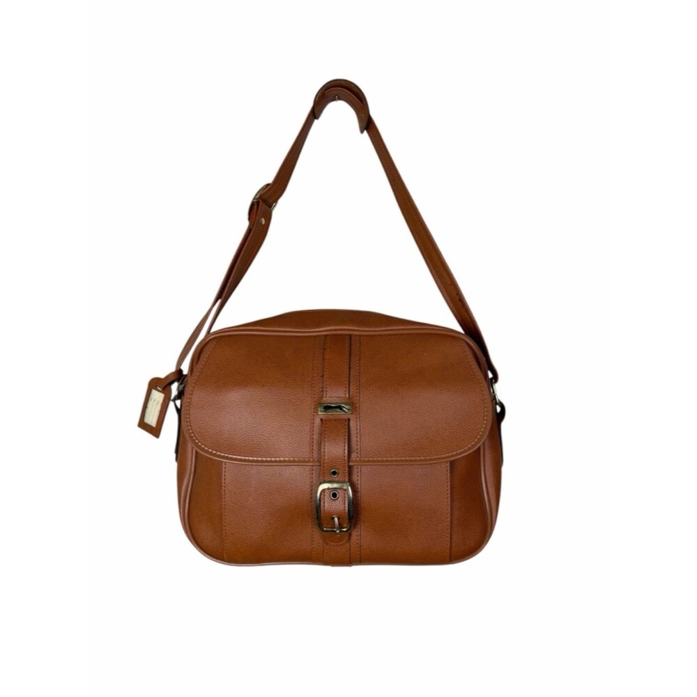 Vintage JC Penney Genuine Leather Shoulder Bag Crossbody Satchel Retro 70s/80s